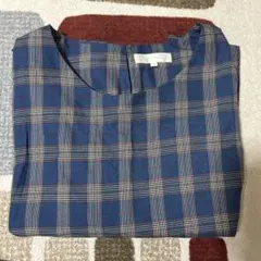 青と白のチェック柄 半袖シャツのサムネイル