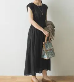 ★美品★アーバンリサーチ　コットンボイル　フレンチ袖　ワンピース ゆったりのサムネイル