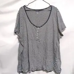 XXLサイズ OLD NAVY★オールドネイビー ボーダー 半袖Tシャツ 黒白のサムネイル