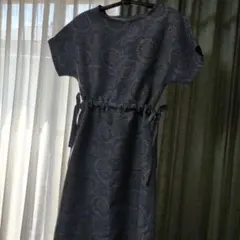 着物リメイク　紬　ワンピース 半袖