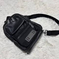 COACH コーチ ボディバッグ ショルダーバッグ ブラック レザー