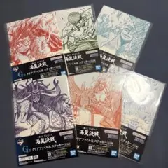 一番くじ　ワンピース　両翼決戦　G賞クリアファイル&ステッカー 6枚セット