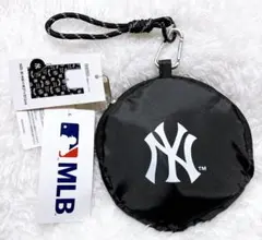 《新品・未使用・タグ付き》 MLB ヤンキース　丸型ポーチ＆エコバッグカラナビ付