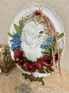 アーティフィシャル プレートアレンジ　花飾り付き　母の日　贈り物