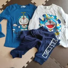 I'm DORAEMON 長袖Tシャツ 2枚 パンツ セット