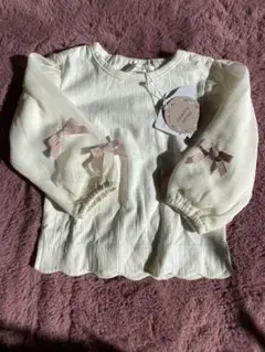 【新品】クリーム色 パフスリーブ ブラウス