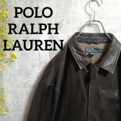 Polo by Ralph Lauren レザーシングルライダース M POLO RALPH LAUREN シングルライダースジャケット 羊革 メンズ SIZE L