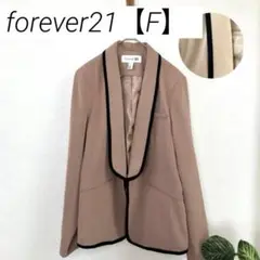 ジャケット　アウター　バイカラー　ベージュ　黒　オフィスカジュアル　フォーエバー