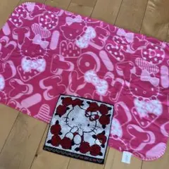 新品ハローキティ ブランケット ハローキティ アナスイ　コラボ タオルハンカチ