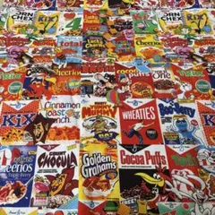 ‪ஐ‬⋆*レトロなアメリカン スナック 柄 生地約45×110