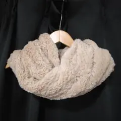 スヌード　ベージュ　防寒　マフラー　ネックウオーマー　レディース　メンズ