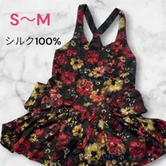 ❤️ルルロジェッタ leur logette シルク 花柄 ワンピース ドレス Mのサムネイル
