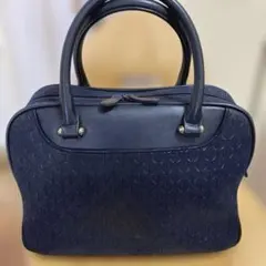 ♡希少印伝屋ハンドバッグエンボス加工ボストンバッグ鹿革漆塗り繊細な 