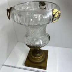 明治時代　ギヤマン切子　大花瓶　高さ48㎝　トヒチサ　東な8-0106④ 明治時代 ギヤマン切子 大花瓶 高さ48㎝ トヒチサ 東な8-0106④ - メルカリ
