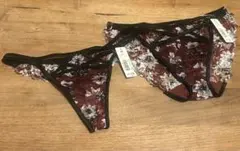 ２枚セットaimerfeel エメフィール ショーツ M 　ボルドー　レッド