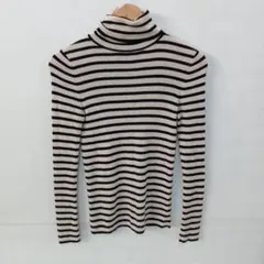 値下◎2.19◎S252E◎ユニクロ◎タートルネック◎ニット◎ボーダー◎M