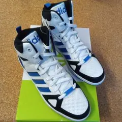 adidas ハイカットスニーカー ホワイト/ブルー/ブラック