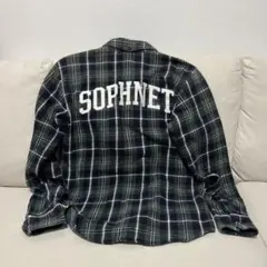 ソフネット　SOPHNET. チェックシャツ 刺繍バックロゴ