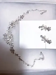 ANNAN WEDDING ネックレス&イヤリングセット　シルバー