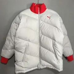 PUMA ダウンジャケット 160 薄グレー 中綿ダウン フェザー 防寒