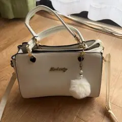 【美品】ホワイト ハンドバッグ ショルダー