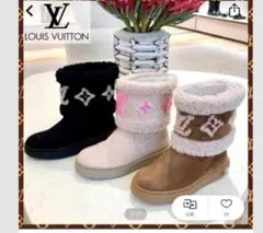 ★新春SALE1月まで★新品 LOUIS VUITTON 黒色 ムートンブーツ