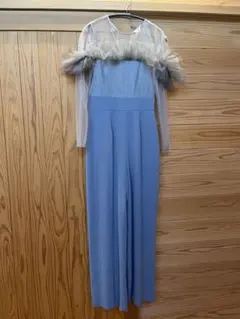 オフショルダー ライトブルー ドレス Mサイズ