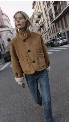 新品タグ付　ZARA リバーシブルダブルフェイスジャケット　S