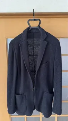 【美品】EDIFICE 417 ニットジャケット Mサイズ ネイビー