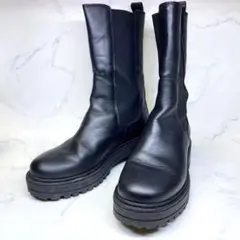 UNITED ARROWS サイドゴアブーツ 38 レザー ブラック Y0811