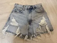 ZARA ダメージ加工ショートパンツ XS