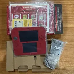 箱あり完品　美品　Nintendo 2DS レッド 本体 ACアダプター付き