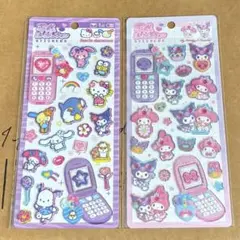 平成はっぴーフォンステッカー　サンリオキャラクターズ　マイメロ　クロミ