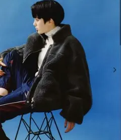 リバーシブルボアキルティングブルゾン　アダムエロペ