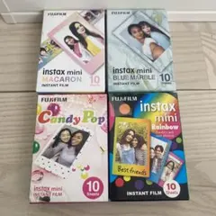 チェキフィルム　マカロン　レインボー　ブルーマーブル　キャンディポップ