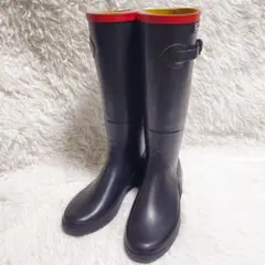 AIGLE エーグル ロングレインブーツ 長靴 ネイビー 38