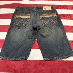 EDWIN 刺繍デザイン デニムショートパンツ 美品✅