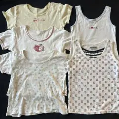 キッズ　女の子　タンクトップ　半袖肌着　5枚セット 130