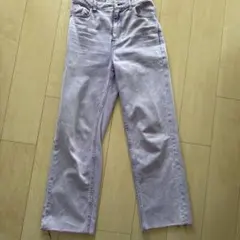 H&M 薄紫 ストレートデニム US2