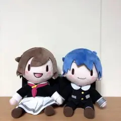 【新品未使用】初音ミクシリーズふわぷちミニぬいぐるみ 　制服Ver. 2種セット