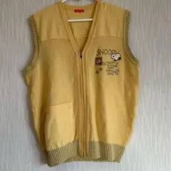 スヌーピー刺繍 イエロー ベストのサムネイル