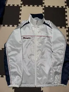 Champion コート ホワイト/ネイビー フード付き