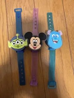 ディズニーキャラクター腕時計3点セット　ライト
