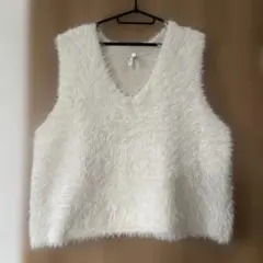 ホワイトベスト Vネック ノースリーブ