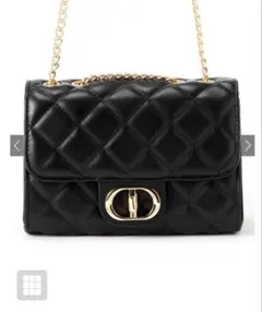 GRL キルティングショルダーバッグ tr760 ブラック