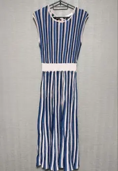 BCBGMAXAZRIAプリーツノースリーブ バイカラーアシンメトリー 