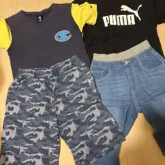 PUMA、チャンピオンのシャツ2点、パンツ2点セット