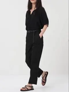 【新品・未使用品】 ユニクロ UNIQLO スマートアンクルパンツ ブラック L