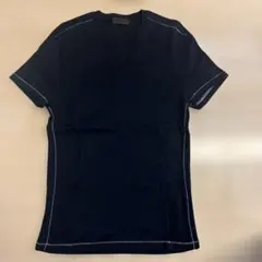 メンズ　 ネイビー Vネック Tシャツ Lサイズのサムネイル