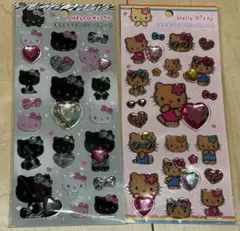新品未開封　２枚セット　キラキララインストーンシール ハローキティ 日焼けキティ